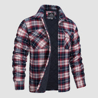Men’s Quilted Flannel Jacket in Padded Casual Fit | Warm All-Season Shirt Coat