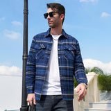 Men’s Quilted Flannel Jacket in Padded Casual Fit | Warm All-Season Shirt Coat