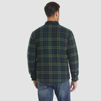 Men’s Quilted Flannel Jacket in Padded Casual Fit | Warm All-Season Shirt Coat