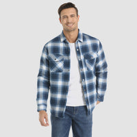 Men’s Quilted Flannel Jacket in Padded Casual Fit | Warm All-Season Shirt Coat
