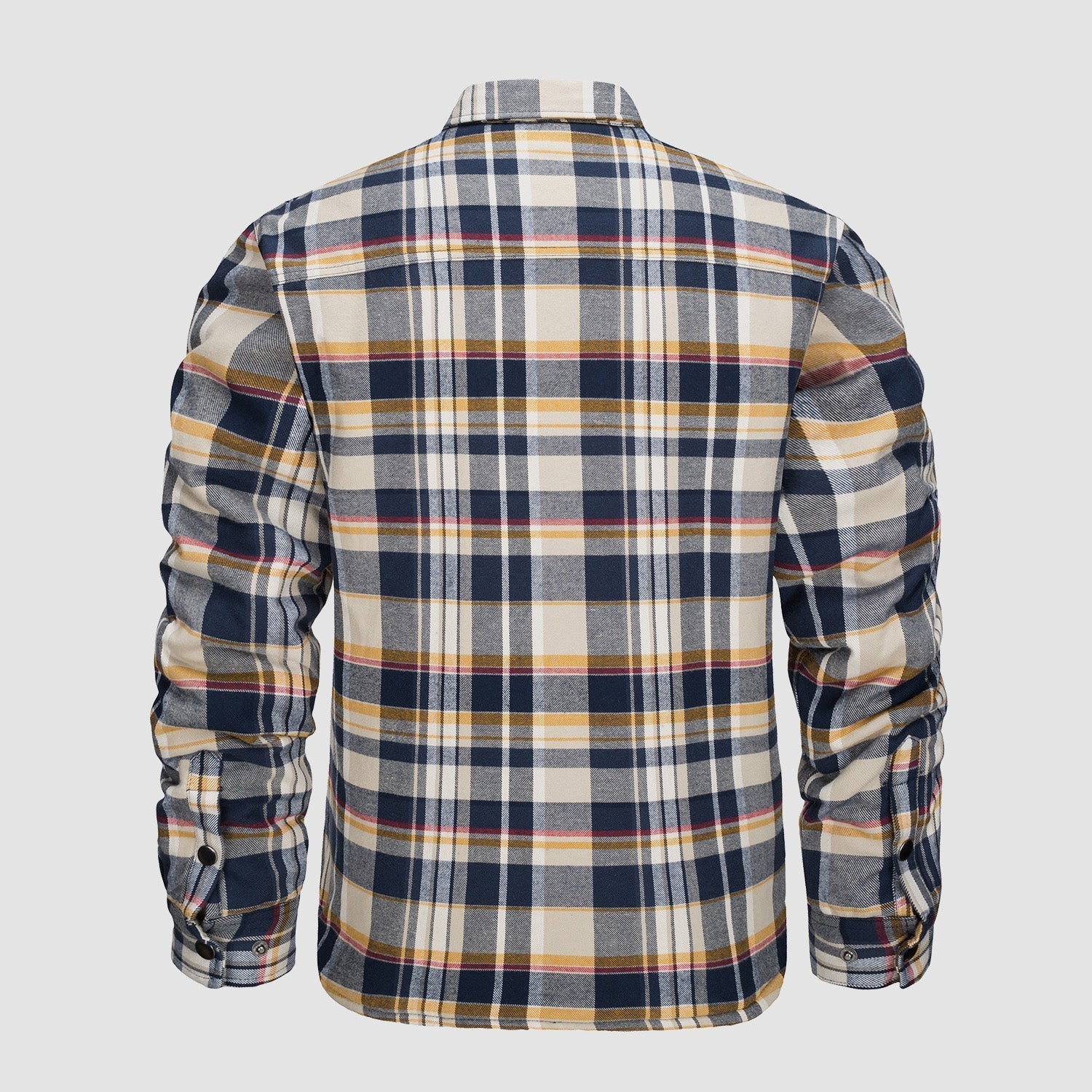 Men’s Quilted Flannel Jacket in Padded Casual Fit | Warm All-Season Shirt Coat