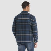 Men’s Quilted Flannel Jacket in Padded Casual Fit | Warm All-Season Shirt Coat