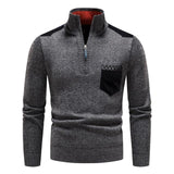 Men’s Zip Up Sweater in Thermal Winter Style | Warm Quarter Zip Jumper
