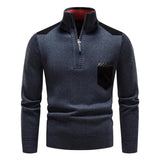Men’s Zip Up Sweater in Thermal Winter Style | Warm Quarter Zip Jumper