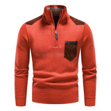 Men’s Zip Up Sweater in Thermal Winter Style | Warm Quarter Zip Jumper