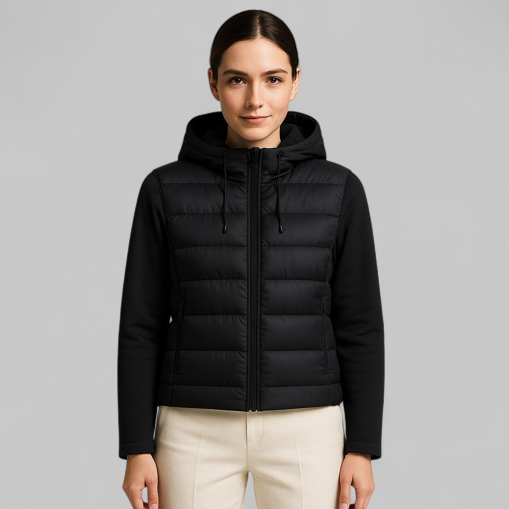 Women’s Hooded Wind Jacket | Lightly Padded | Windproof Design | Everyday Fit | Adjustable Hood