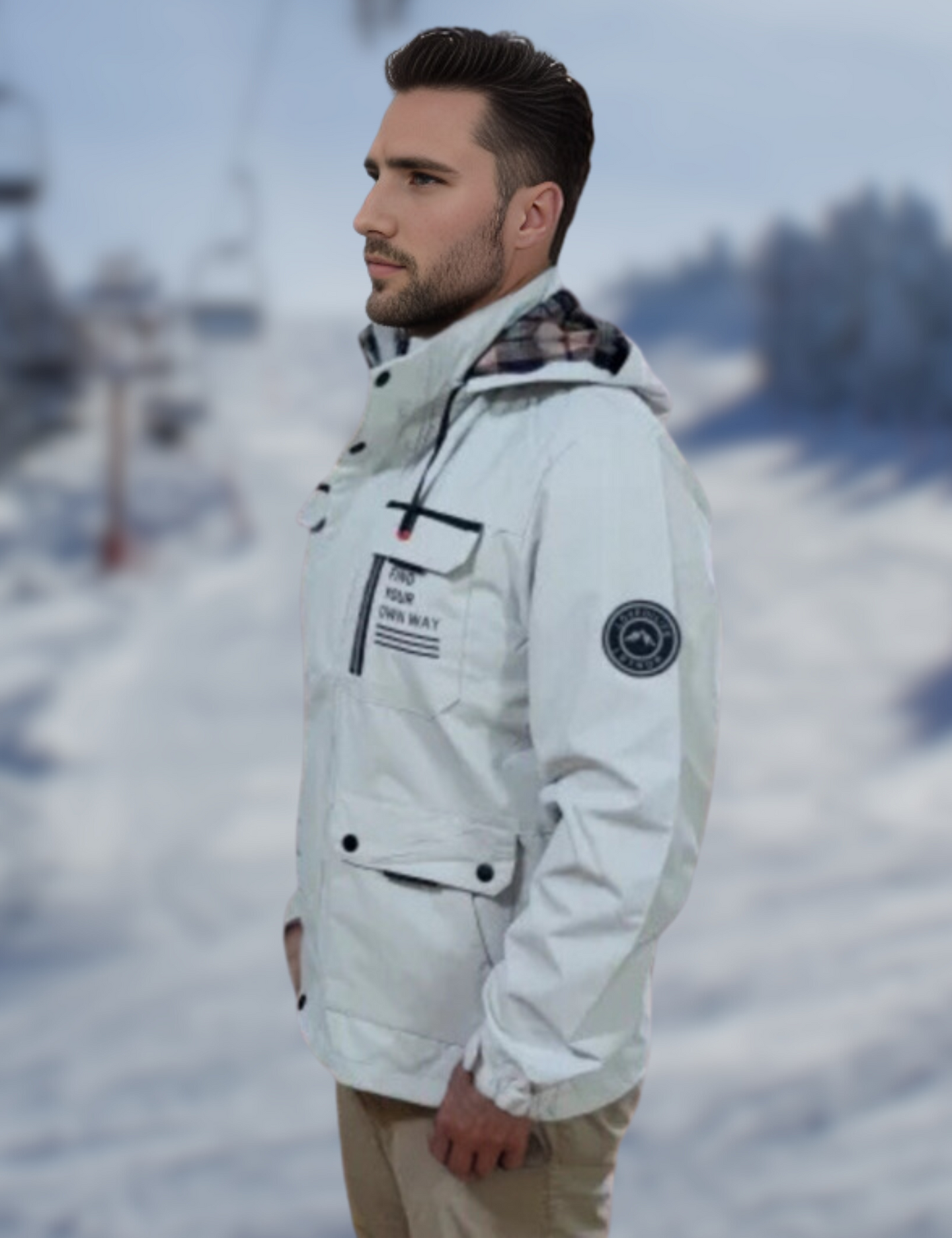 Men’s Waterproof Winter Jacket with Removable Hood | Warm All-Weather Coat