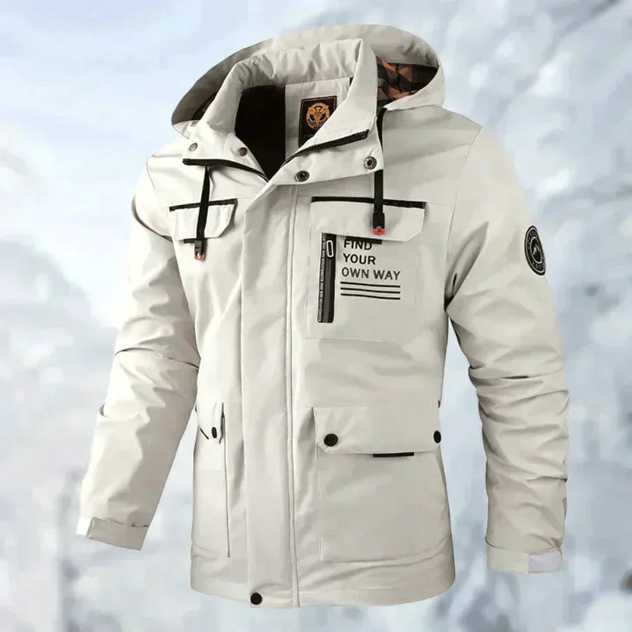 Men’s Waterproof Winter Jacket with Removable Hood | Warm All-Weather Coat
