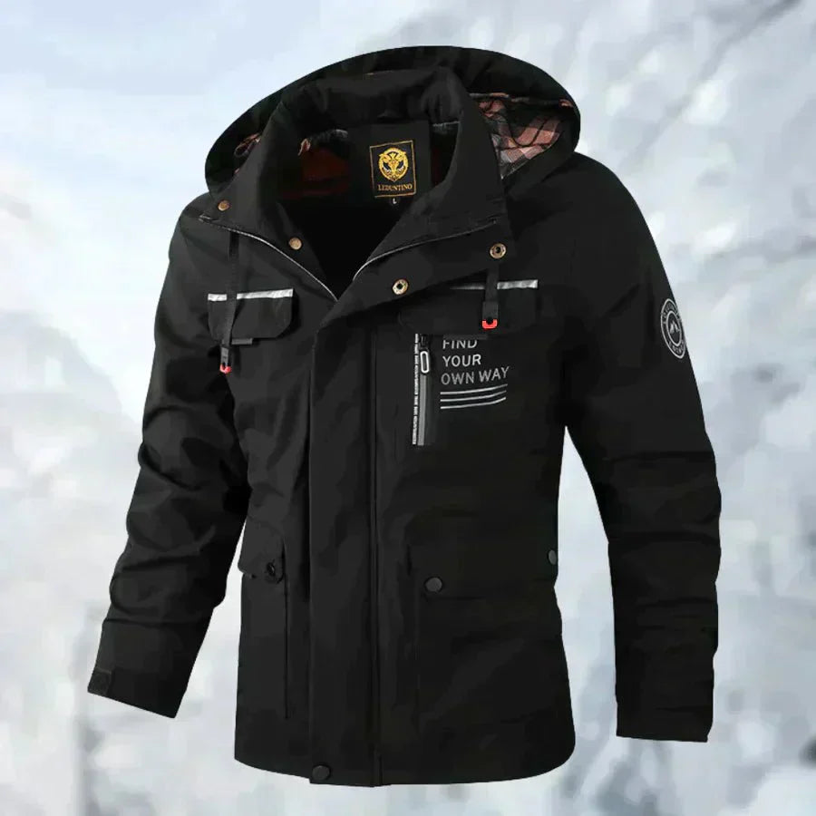 Men’s Waterproof Winter Jacket with Removable Hood | Warm All-Weather Coat