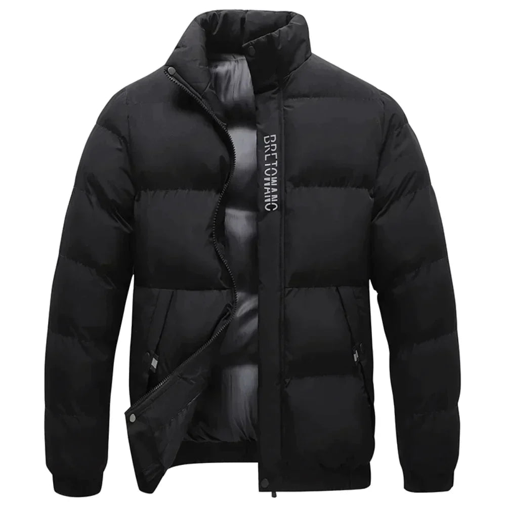 Men’s Puffer Winter Jacket with Waterproof Design | Warm Padded Coat for Cold Weather