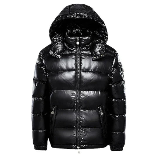 Men’s Puffer Jacket with Hood in Quilted Winter Style | Warm Insulated Coat