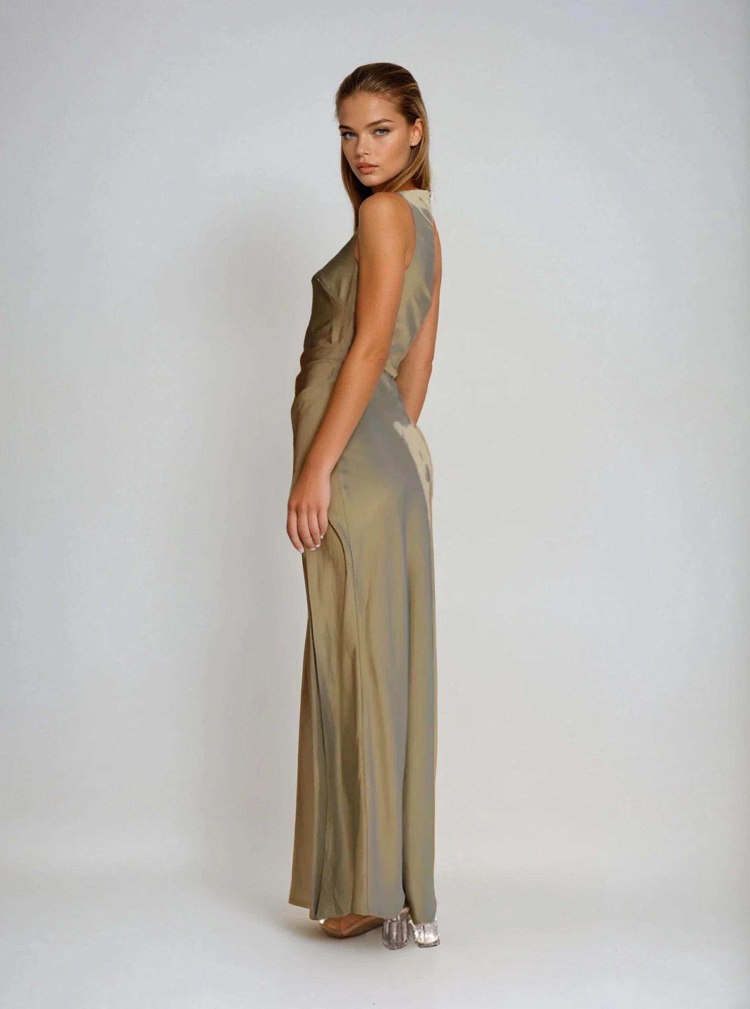 Women’s Maxi Dress with Elegant Side Slit | Evening Party & Wedding Guest Dress