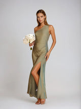 Women’s Maxi Dress with Elegant Side Slit | Evening Party & Wedding Guest Dress
