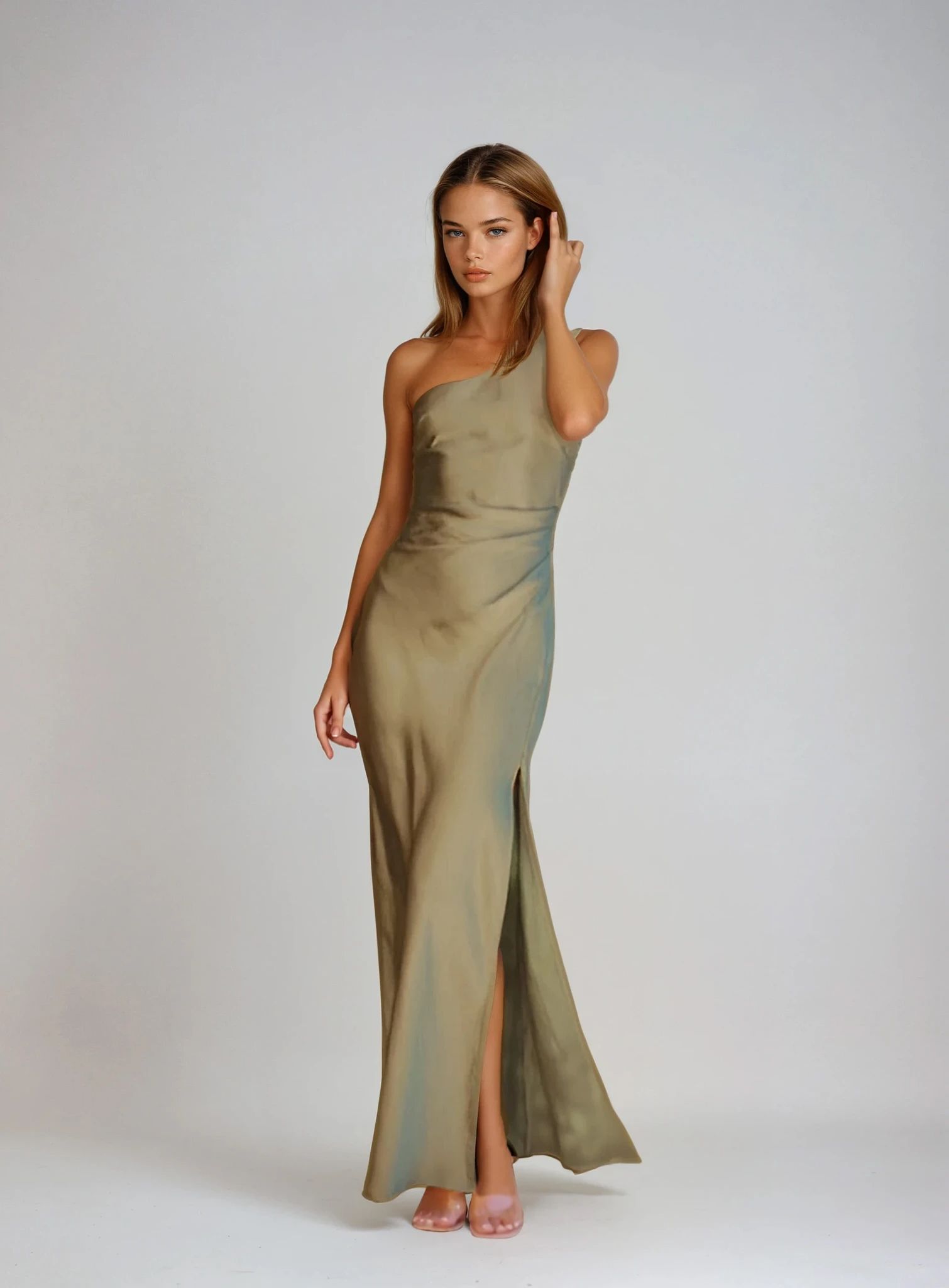 Women’s Maxi Dress with Elegant Side Slit | Evening Party & Wedding Guest Dress
