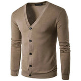 Men’s Button Up Cardigan | Lightweight Knitwear | V-Neck Jumper | Autumn Layer