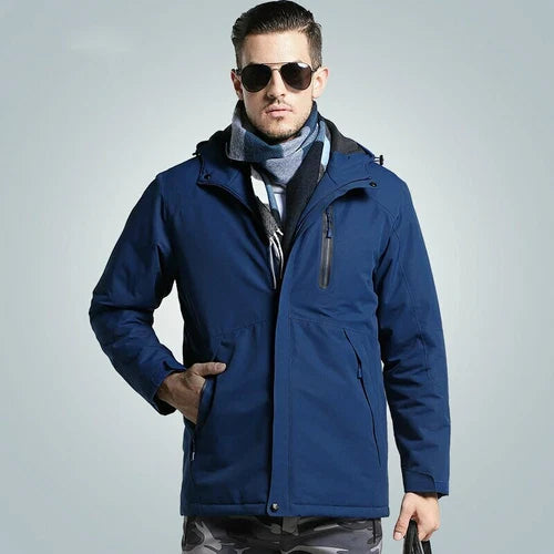Men’s Waterproof Parka Jacket with Hood | Warm Winter Coat for Cold Weather