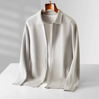 Men’s Zip Up Knitted Jacket | Lightweight Layer | Minimalist Style | Smart Casual Outerwear