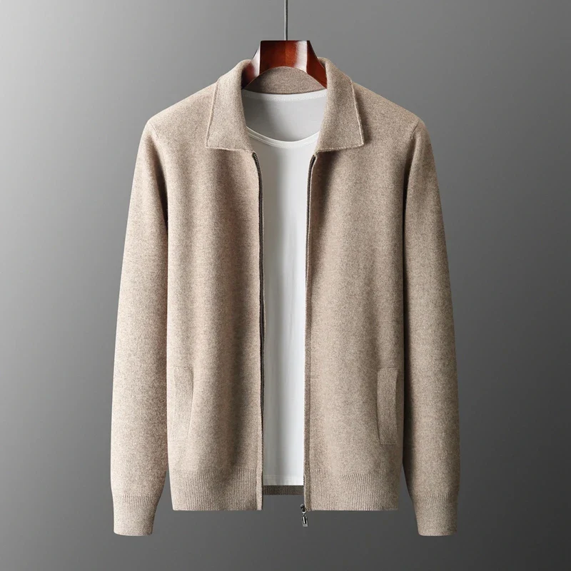 Men’s Zip Up Knitted Jacket | Lightweight Layer | Minimalist Style | Smart Casual Outerwear