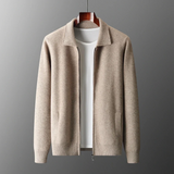 Men’s Zip Up Knitted Jacket | Lightweight Layer | Minimalist Style | Smart Casual Outerwear