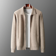 Men’s Zip Up Knitted Jacket | Lightweight Layer | Minimalist Style | Smart Casual Outerwear