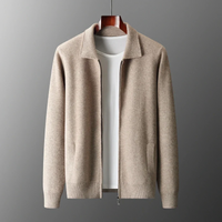 Men’s Zip Up Knitted Jacket | Lightweight Layer | Minimalist Style | Smart Casual Outerwear