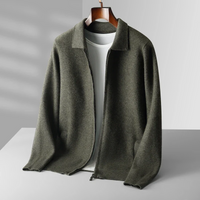 Men’s Zip Up Knitted Jacket | Lightweight Layer | Minimalist Style | Smart Casual Outerwear