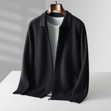 Men’s Zip Up Knitted Jacket | Lightweight Layer | Minimalist Style | Smart Casual Outerwear