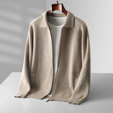 Men’s Zip Up Knitted Jacket | Lightweight Layer | Minimalist Style | Smart Casual Outerwear