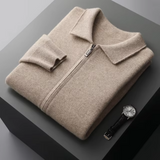 Men’s Zip Up Knitted Jacket | Lightweight Layer | Minimalist Style | Smart Casual Outerwear