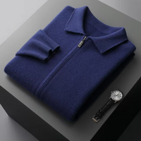 Men’s Zip Up Knitted Jacket | Lightweight Layer | Minimalist Style | Smart Casual Outerwear