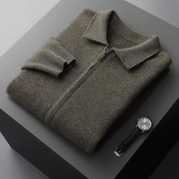 Men’s Zip Up Knitted Jacket | Lightweight Layer | Minimalist Style | Smart Casual Outerwear