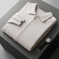 Men’s Zip Up Knitted Jacket | Lightweight Layer | Minimalist Style | Smart Casual Outerwear