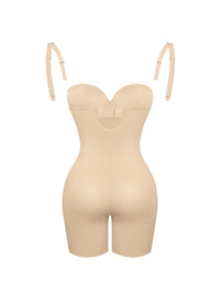 Wholesale Back Smoothing Underwire Cup Push Up Bra Strapless Shortie Bodysuit