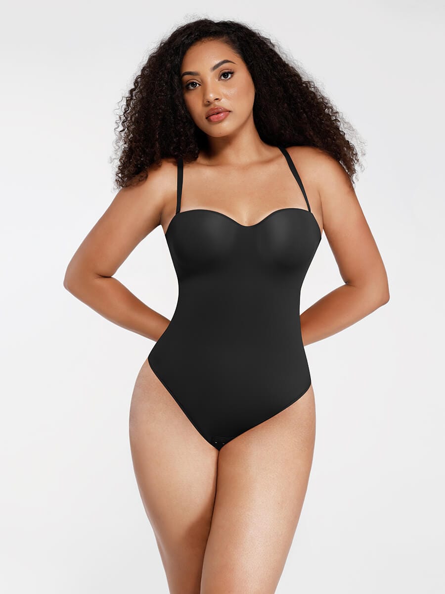 Wholesale One-Piece Underwire Strap Removable Waist And Abdomen Shaping Thong Bodysuit