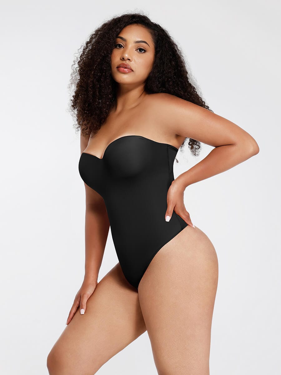 Wholesale One-Piece Underwire Strap Removable Waist And Abdomen Shaping Thong Bodysuit