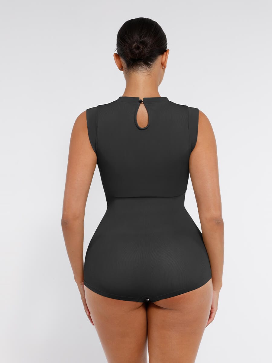 Wholesale Seamless Cap Sleeve Waist and Abdomen Shaping Shapewear Bodysuit