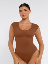 Wholesale Seamless Deep V Waist and Abdomen Shaping Bodysuit