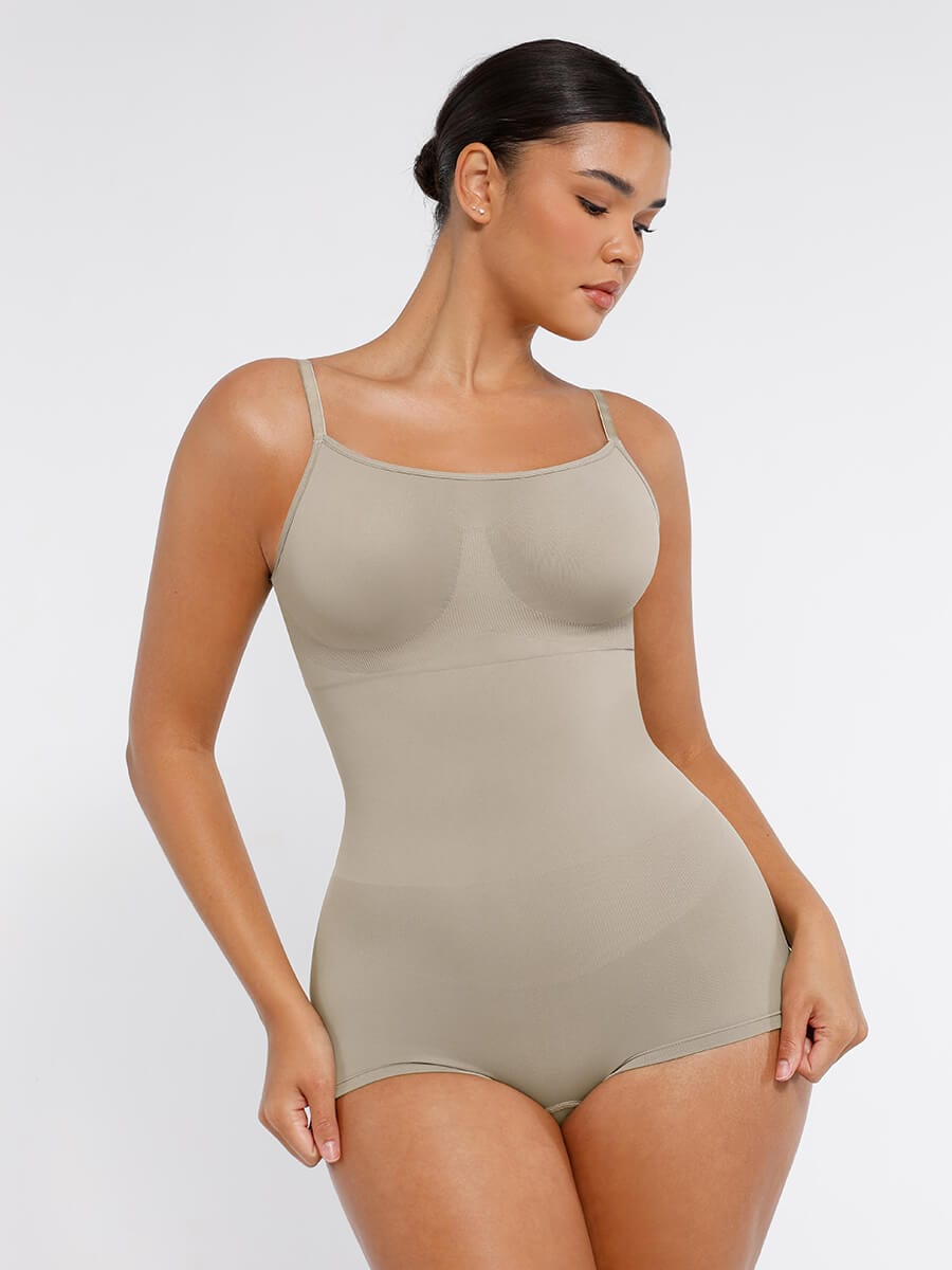 Wholesale Seamless Waist and Abdomen Shaping Shapewear Bodysuit with Adjustable Straps