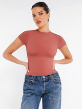 Bodysuit Women | Short Sleeve Shapewear Bodysuit Tummy Control