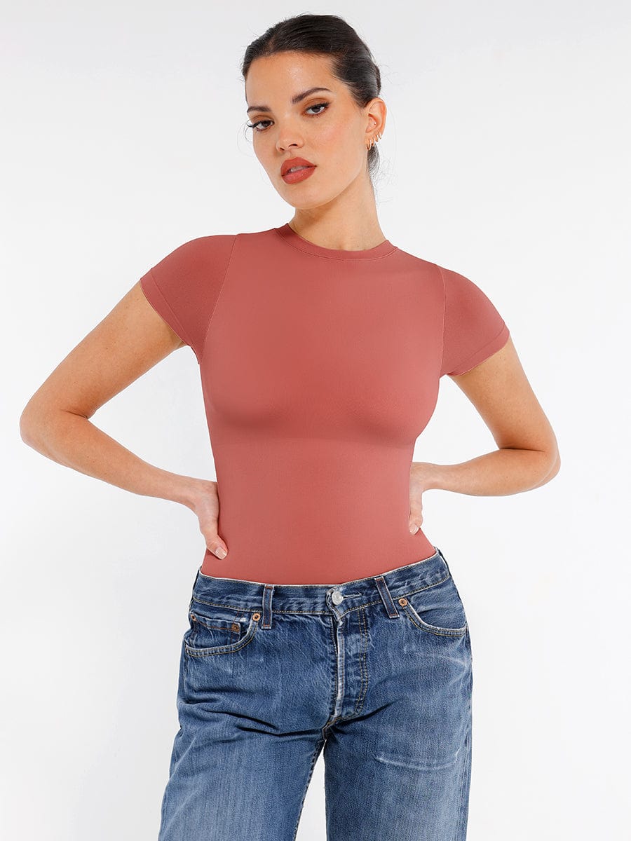 Bodysuit Women | Short Sleeve Shapewear Bodysuit Tummy Control