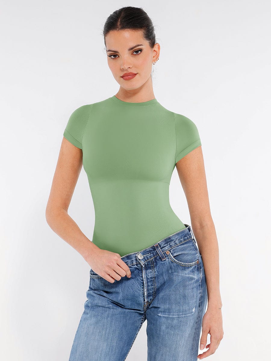 Bodysuit Women | Short Sleeve Shapewear Bodysuit Tummy Control