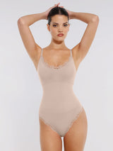 Bodysuit Women | Lace Seamless Shapewear Bodysuit Tummy Control