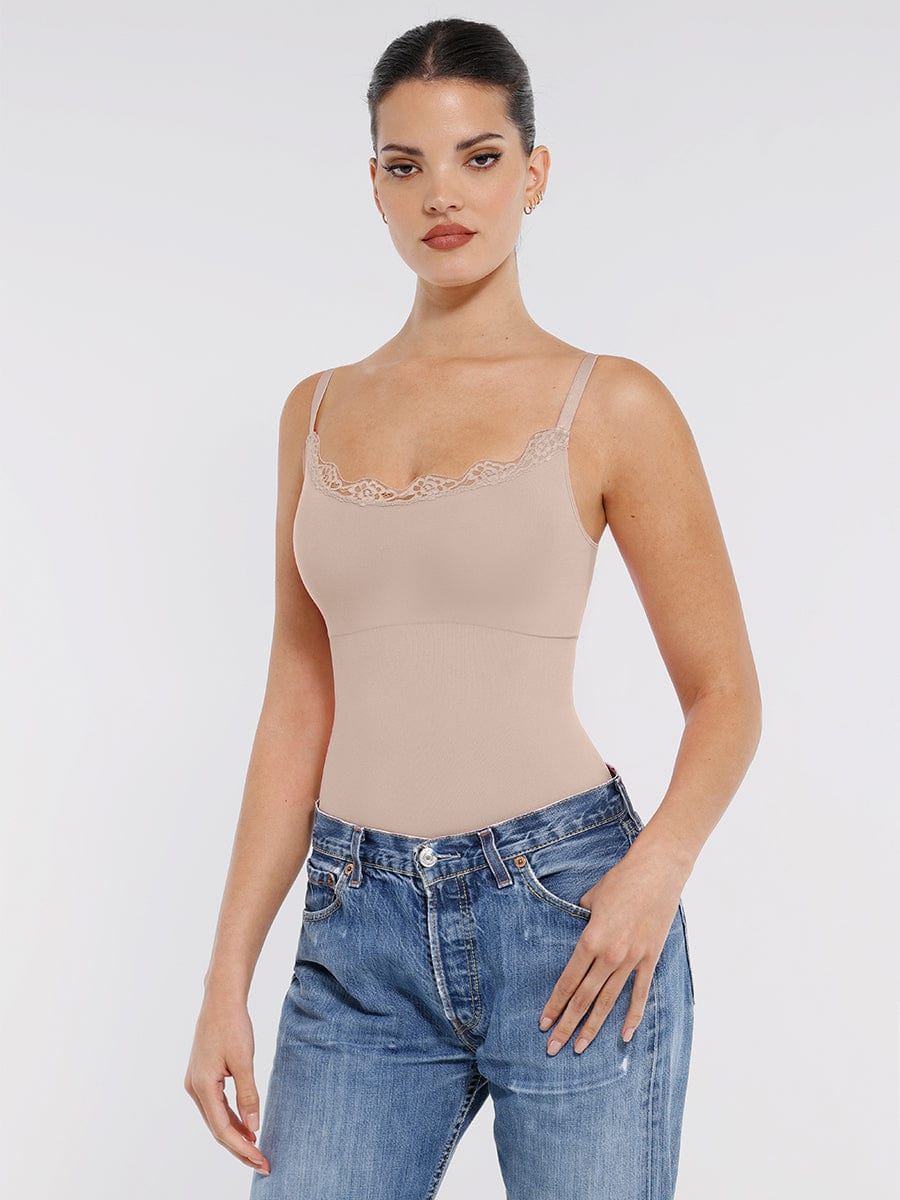 Bodysuit Women | Lace Seamless Shapewear Bodysuit Tummy Control