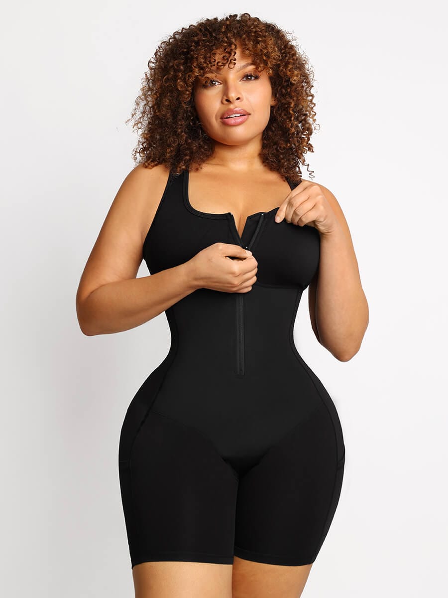 Wholesale Stretch Athletic Sauna Bodyshaper With Pockets