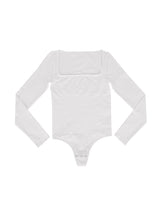 Wholesale 🌿Seamless Eco-friendly Square Neck Long Sleeve 360° Waist Control Thong Bodysuit