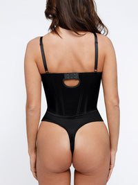 Wholesale Deep V-Neck Thong Shapewear Bodysuit Built-in Steel Frame