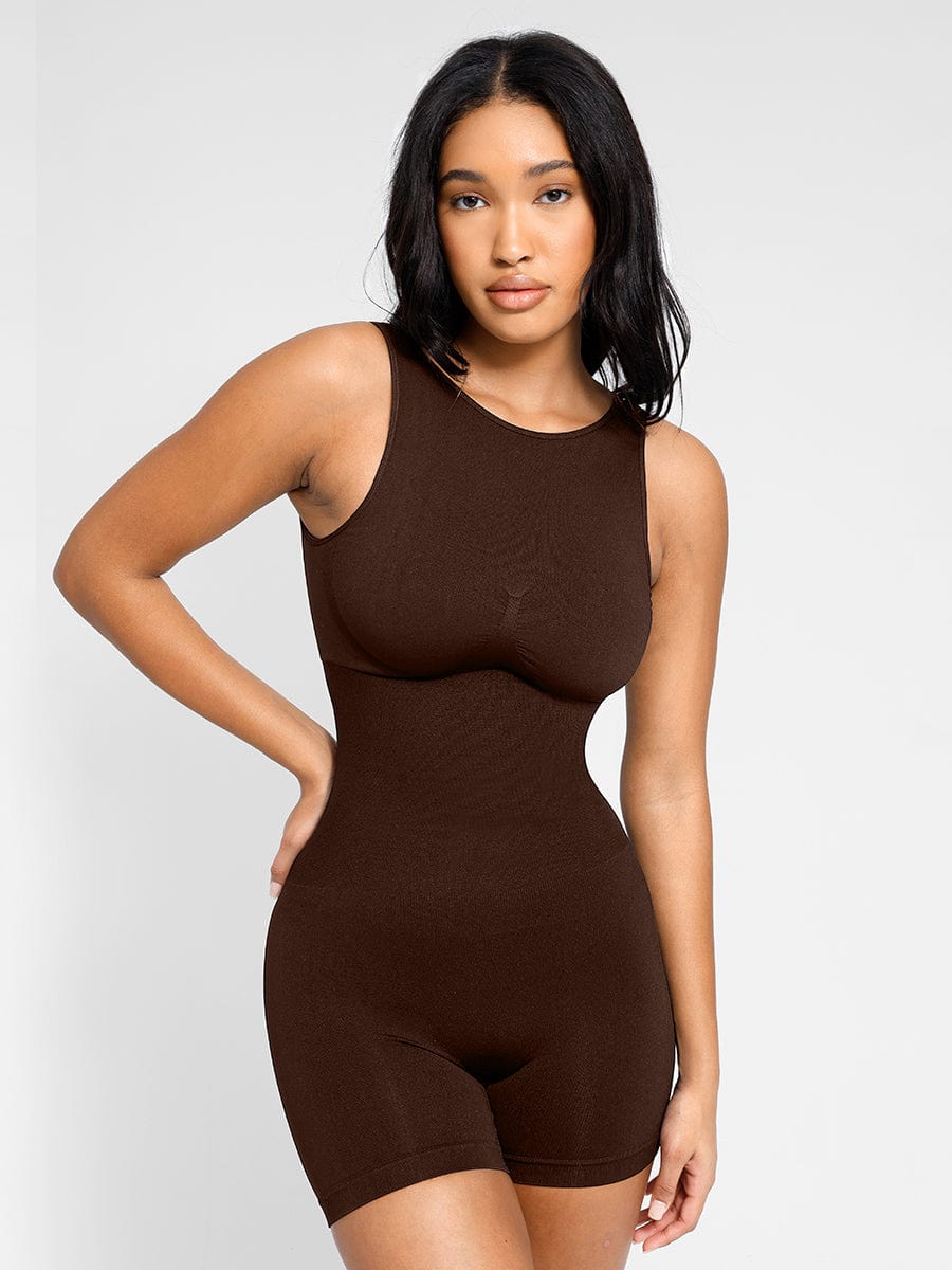 Wholesale Round Neck Seamless Sexy U Back Shape Shapewear with Removable Cups