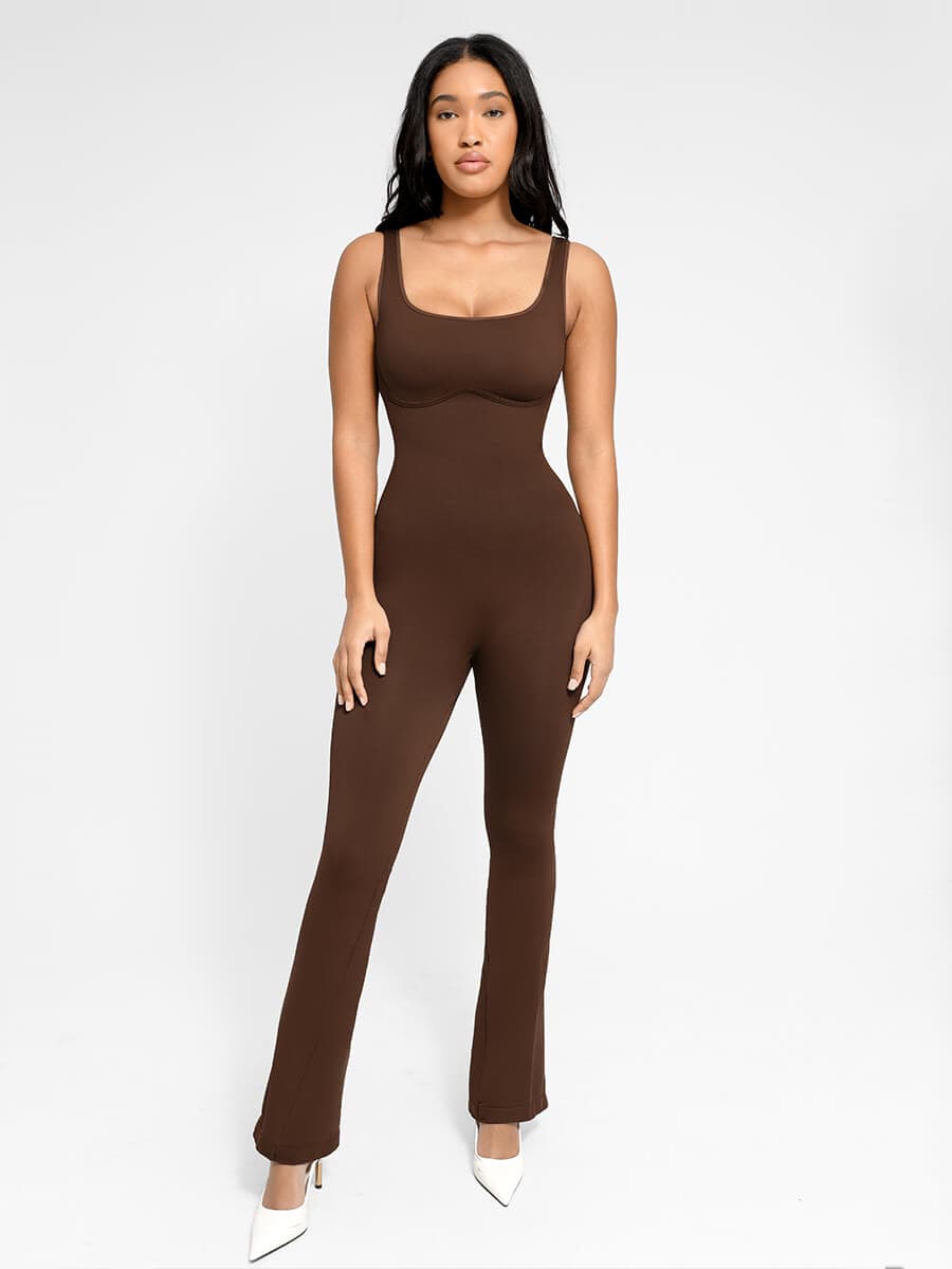 Shapewear | Seamless Flared Jumpsuit | U-Back | Body Sculpting