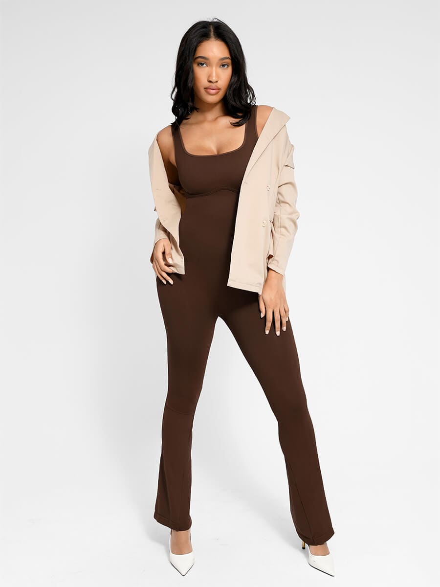 Shapewear | Seamless Flared Jumpsuit | U-Back | Body Sculpting