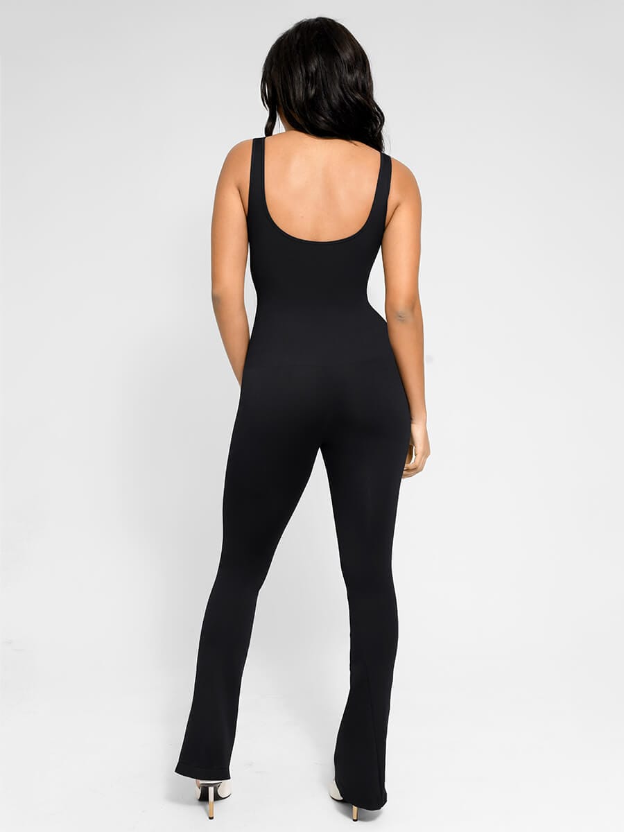 Shapewear | Seamless Flared Jumpsuit | U-Back | Body Sculpting